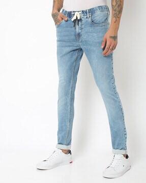 washed relaxed fit jogger jeans