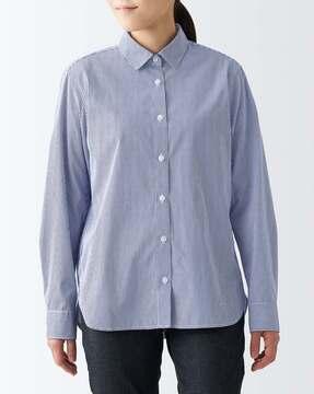 washed broad regular collar shirt