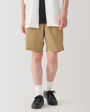 washed broad short pants