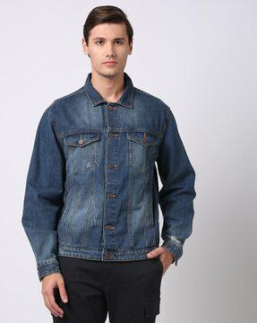 washed denim trucker jacket