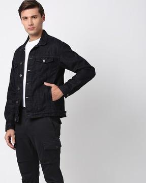 washed denim trucker jacket