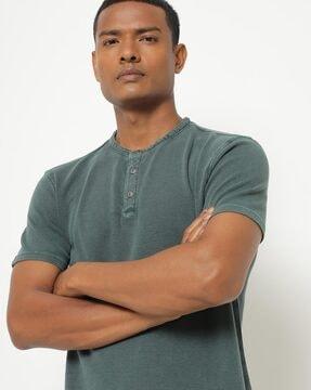 washed henley t-shirt