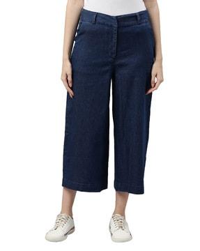 washed high-rise culottes