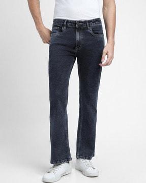 washed jeans with 5-pocket styling