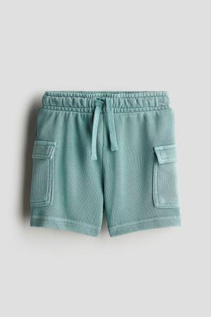 washed-look sweatshirt cargo shorts