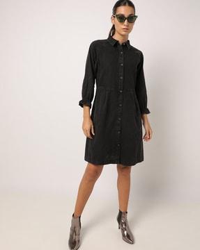 washed mini dress with raglan sleeves