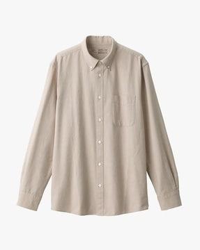 washed oxford button-down shirt