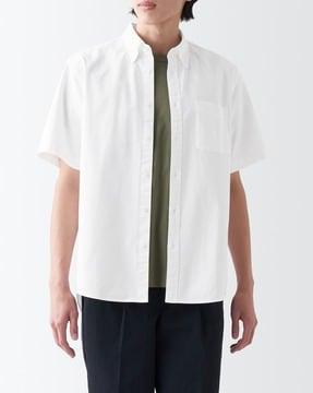 washed oxford button-down shirt