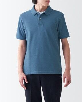 washed pique polo t-shirt