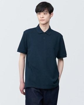 washed pique polo t-shirt