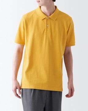 washed pique s/s polo t-shirt