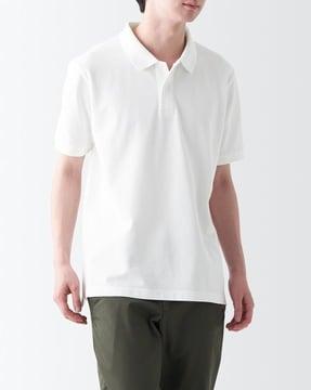 washed pique s/s polo t-shirt