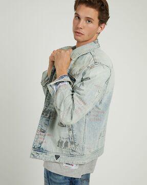 washed regular fit denim jacket