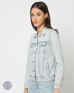 washed relaxed fit denim jacket