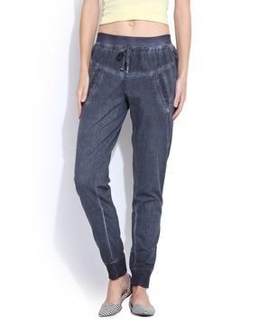 washed relaxed-fit jogger pants