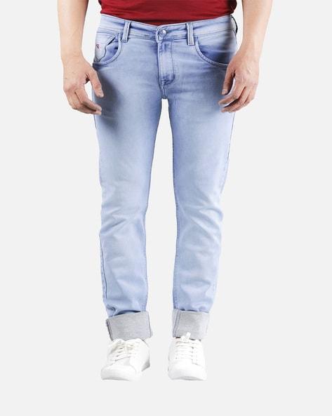 washed skinny fit jeans