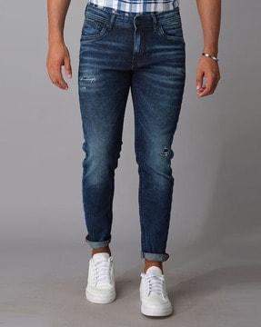 washed skinny jeans