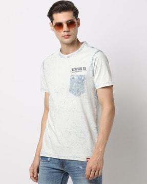 washed slim fit crew-neck t-shirt