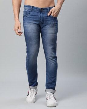 washed slim fit jeans