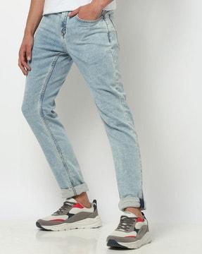 washed slim fit jeans