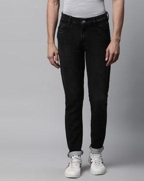 washed slim fit jeans