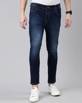 washed slim fit jeans