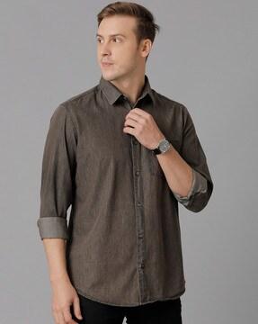 washed slim fit shirt