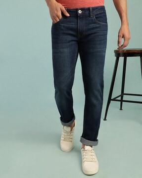 washed slim jeans