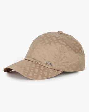 water-repellent monogram logo cap