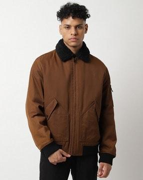 water-repellent regular fit bomber jacket