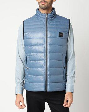 water repellent regular fit padded gillet