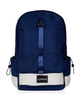 water-resistant everyday backpack with contrast panel