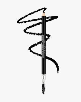 waterproof eyebrow pencil with mascara brush 01 black