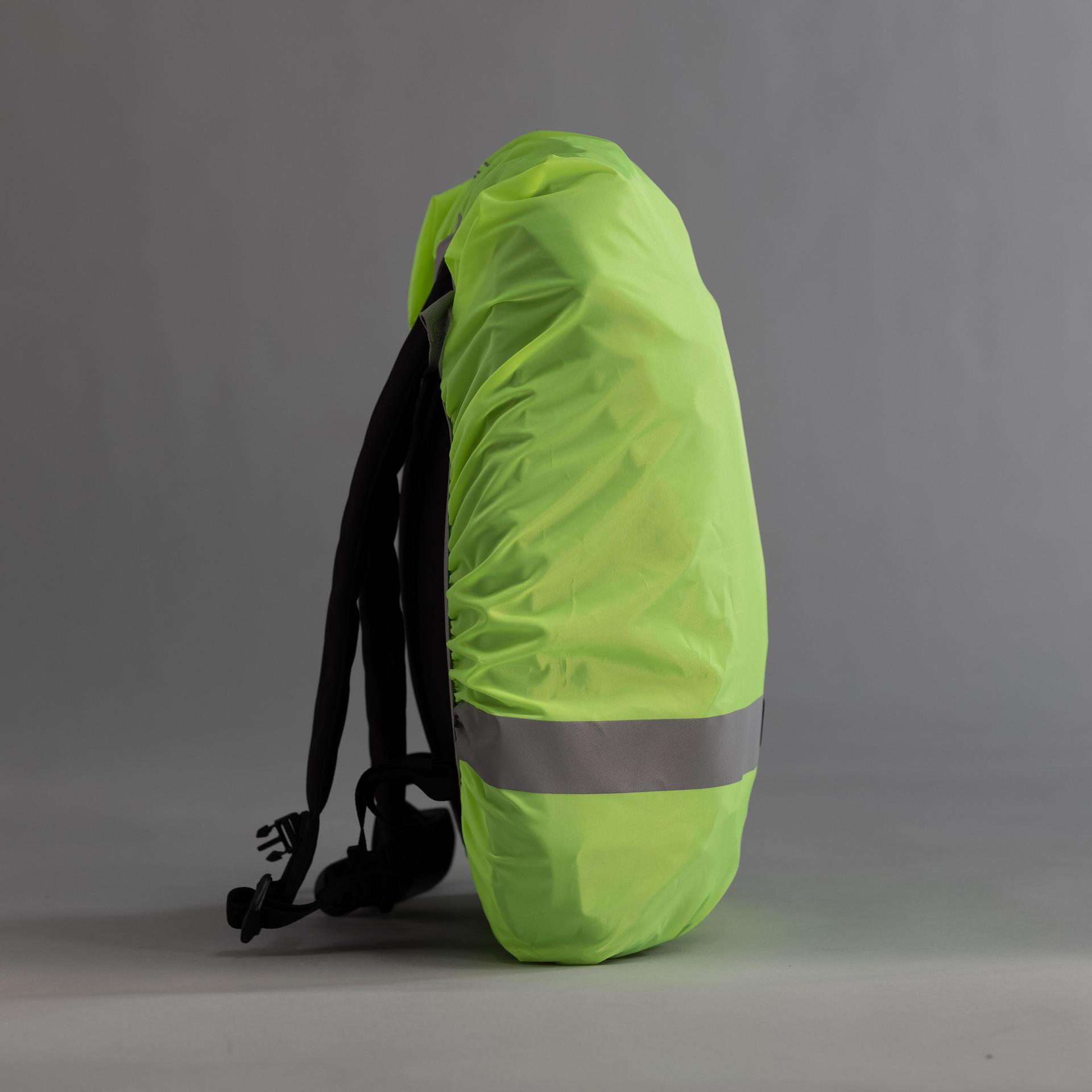 waterproof day/night visibility bag cover - neon yellow