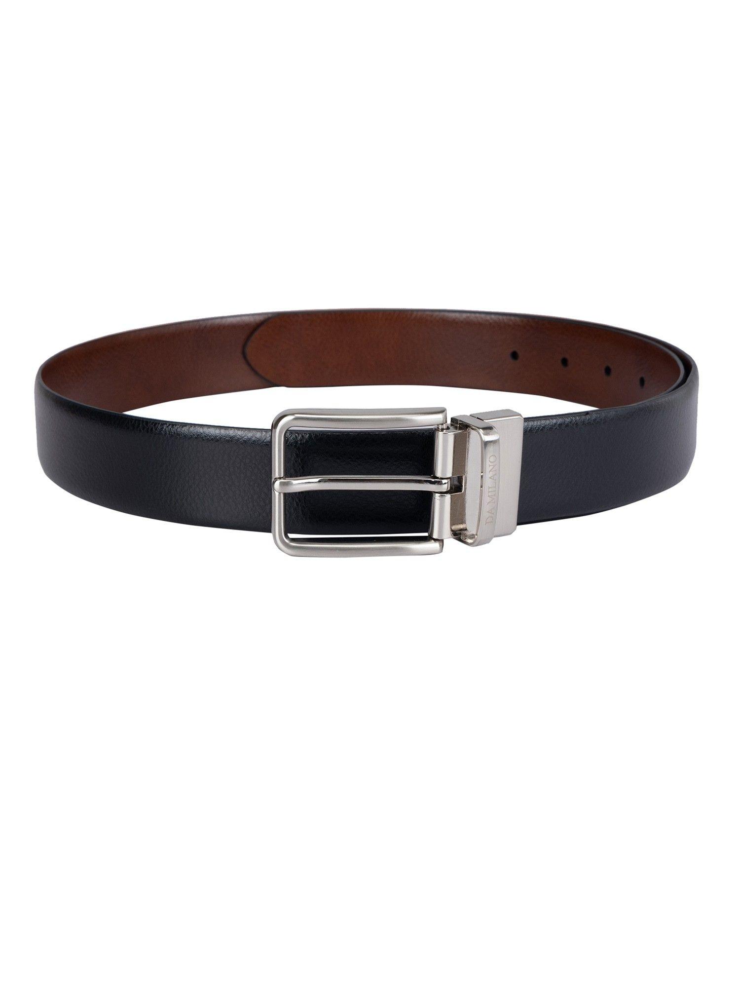 wax leather black & brown reversible belt bm-3215c-35r-olblkbrnwax