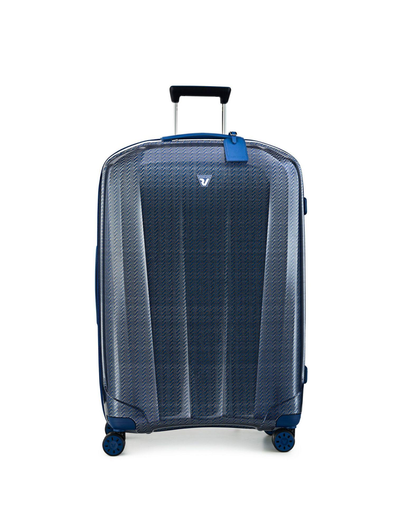 we are texture blue polypropylene material hard trolley