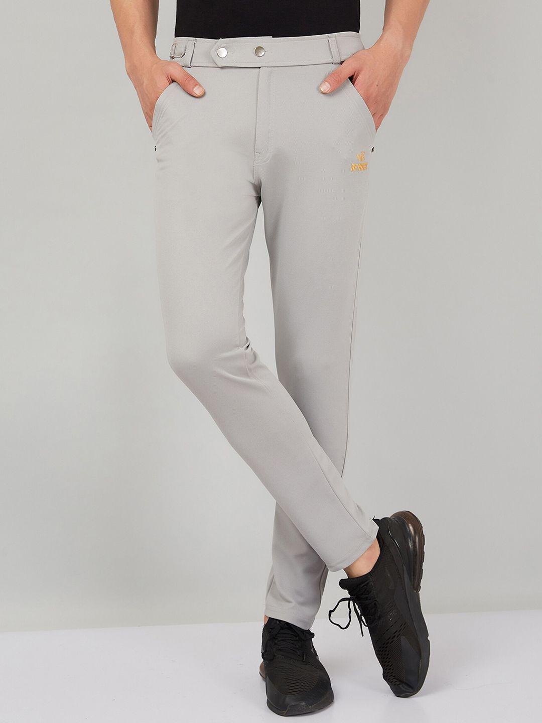 we perfect men mid-rise relaxed straight fit cotton chinos trousers