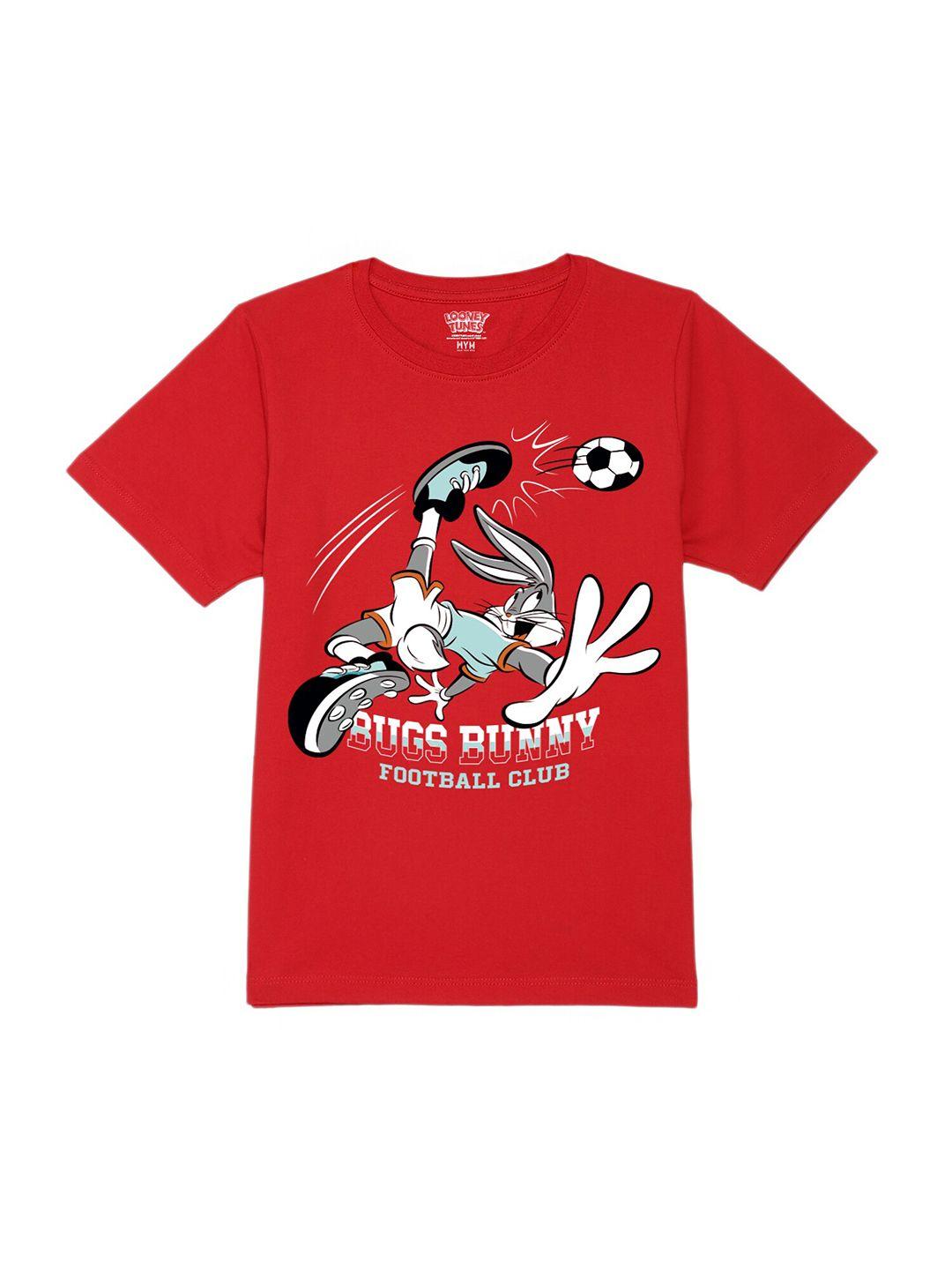 wear your mind boys bugs bunny graphic printed pure cotton t-shirt