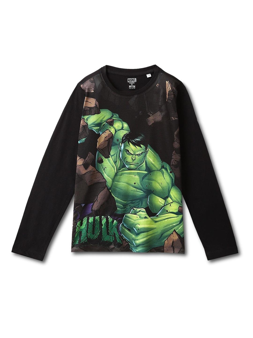 wear your mind boys hulk printed t-shirt