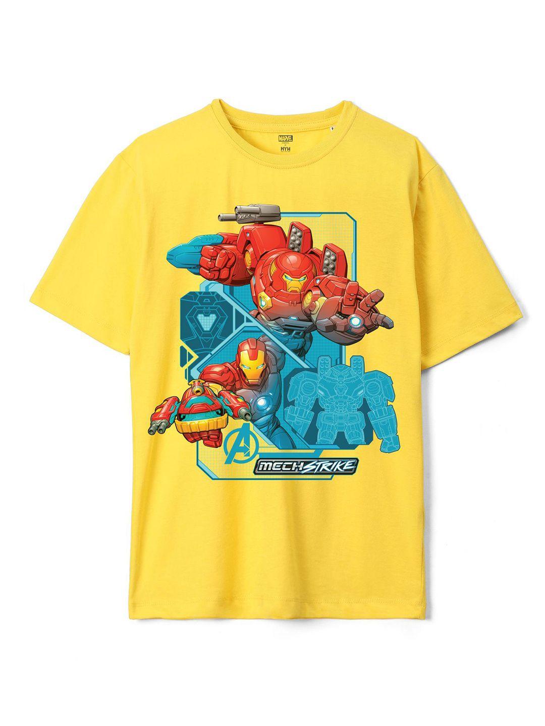 wear your mind boys iron man graphic printed loose cotton t-shirt