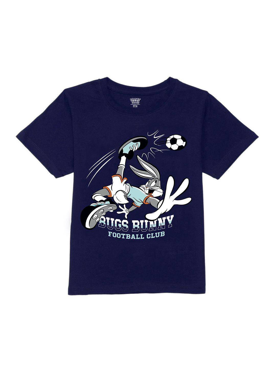 wear your mind boys mind bugs bunny printed pure cotton t-shirt