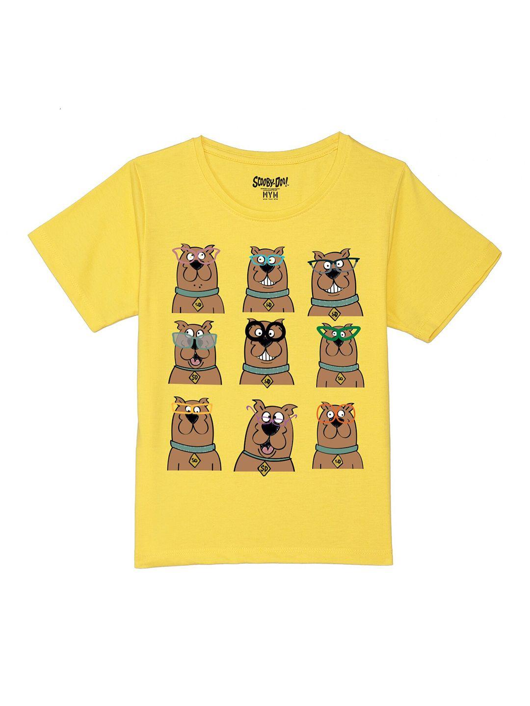 wear your mind boys printed scooby doo pure cotton t-shirt