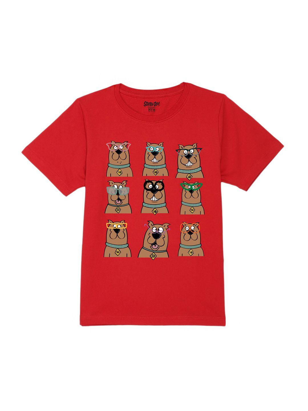 wear your mind boys scooby doo printed pure cotton t-shirt