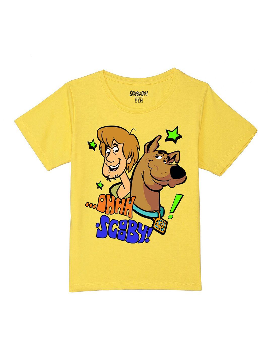 wear your mind boys scooby-doo printed pure cotton t-shirt