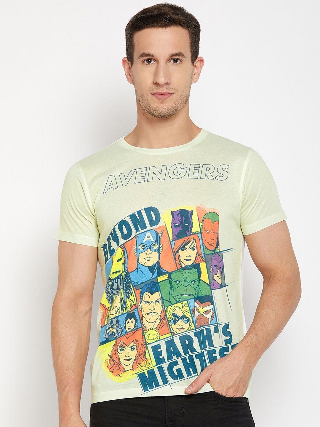 wear your mind avengers printed round neck t-shirt