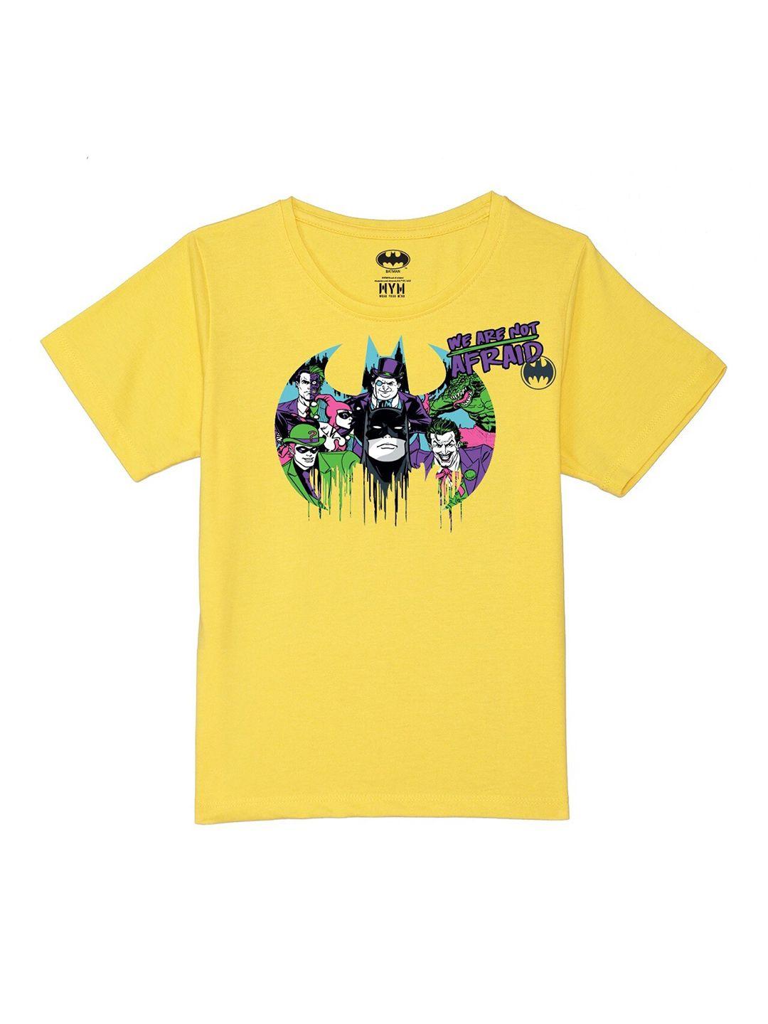 wear your mind boys batman printed pure cotton t-shirt