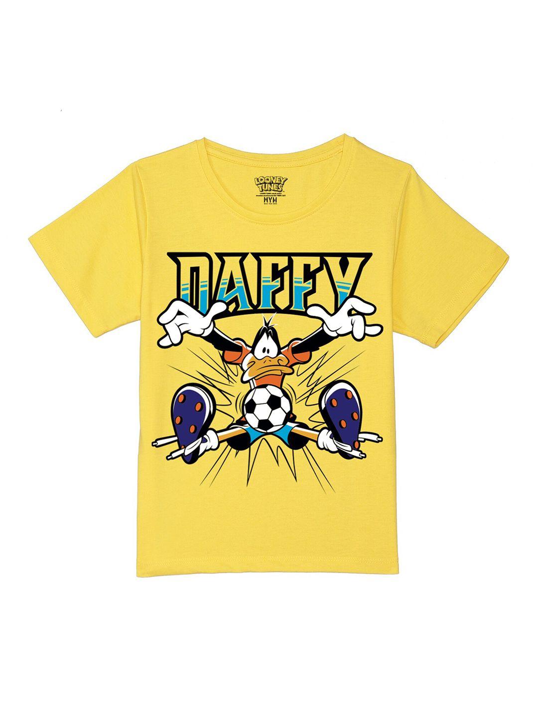 wear your mind boys daffy duck printed pure cotton t-shirt