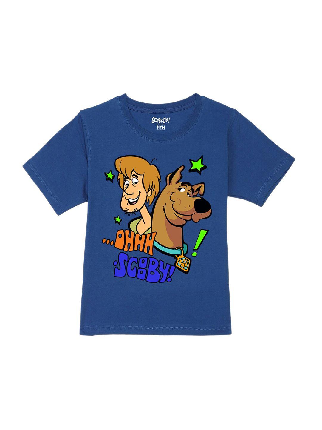 wear your mind boys graphic scooby doo printed pure cotton t-shirt