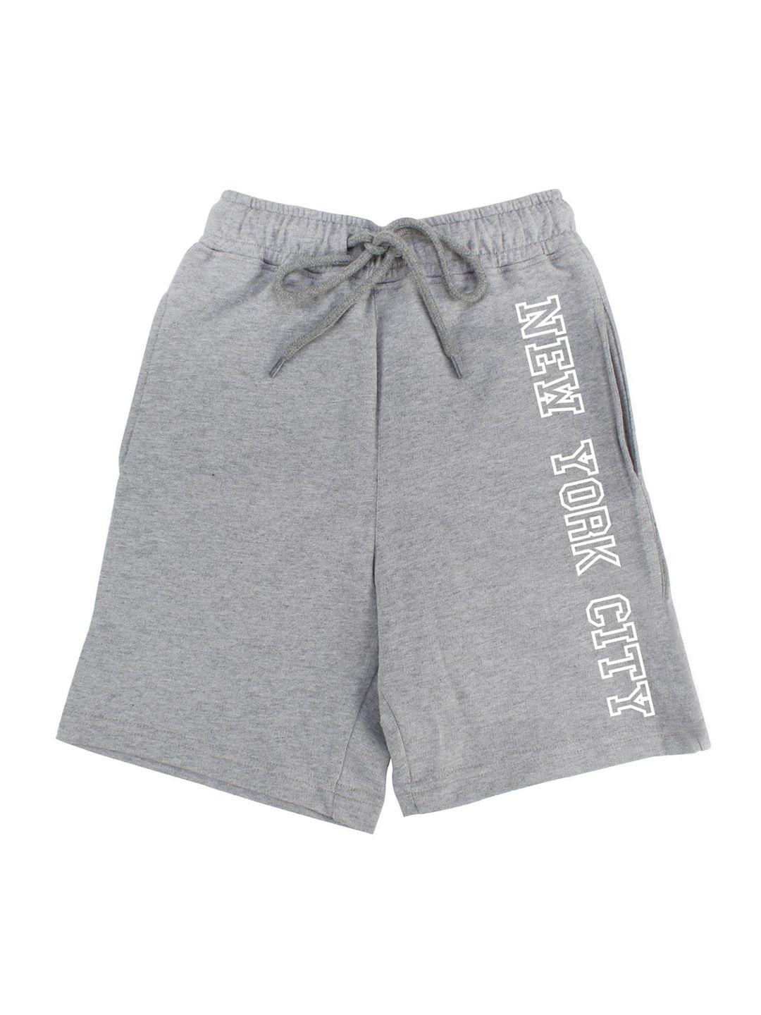 wear your mind boys grey typography printed shorts