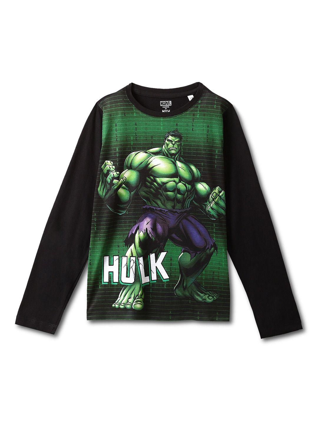 wear your mind boys hulk printed t-shirt